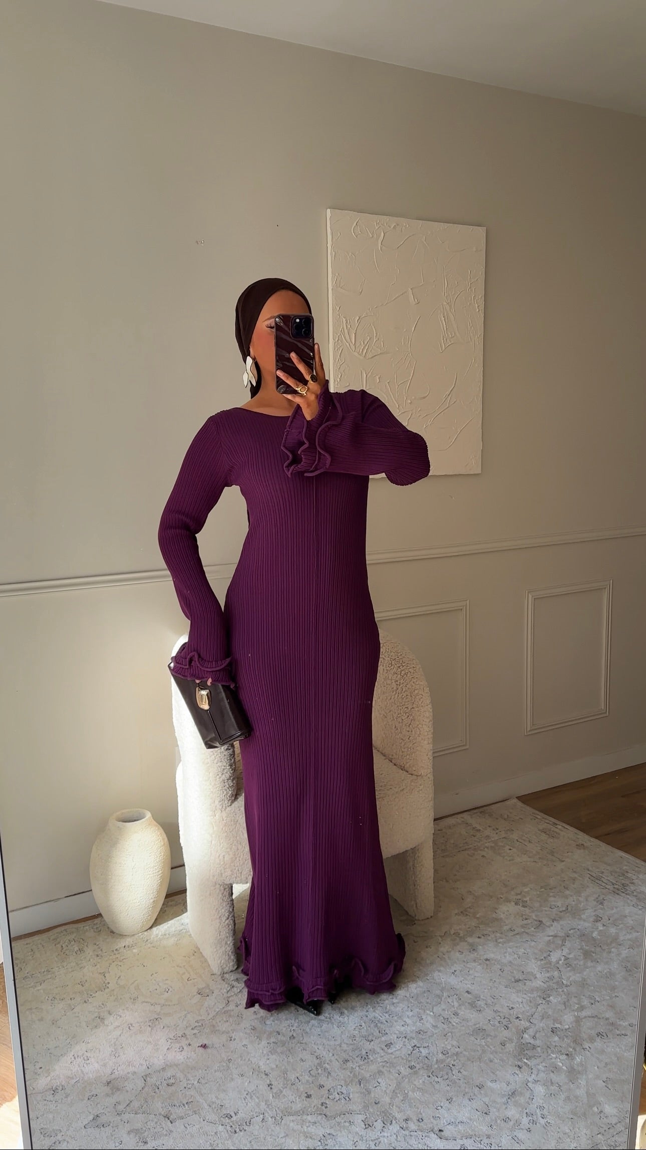 Robe longue HOMEN | Prune