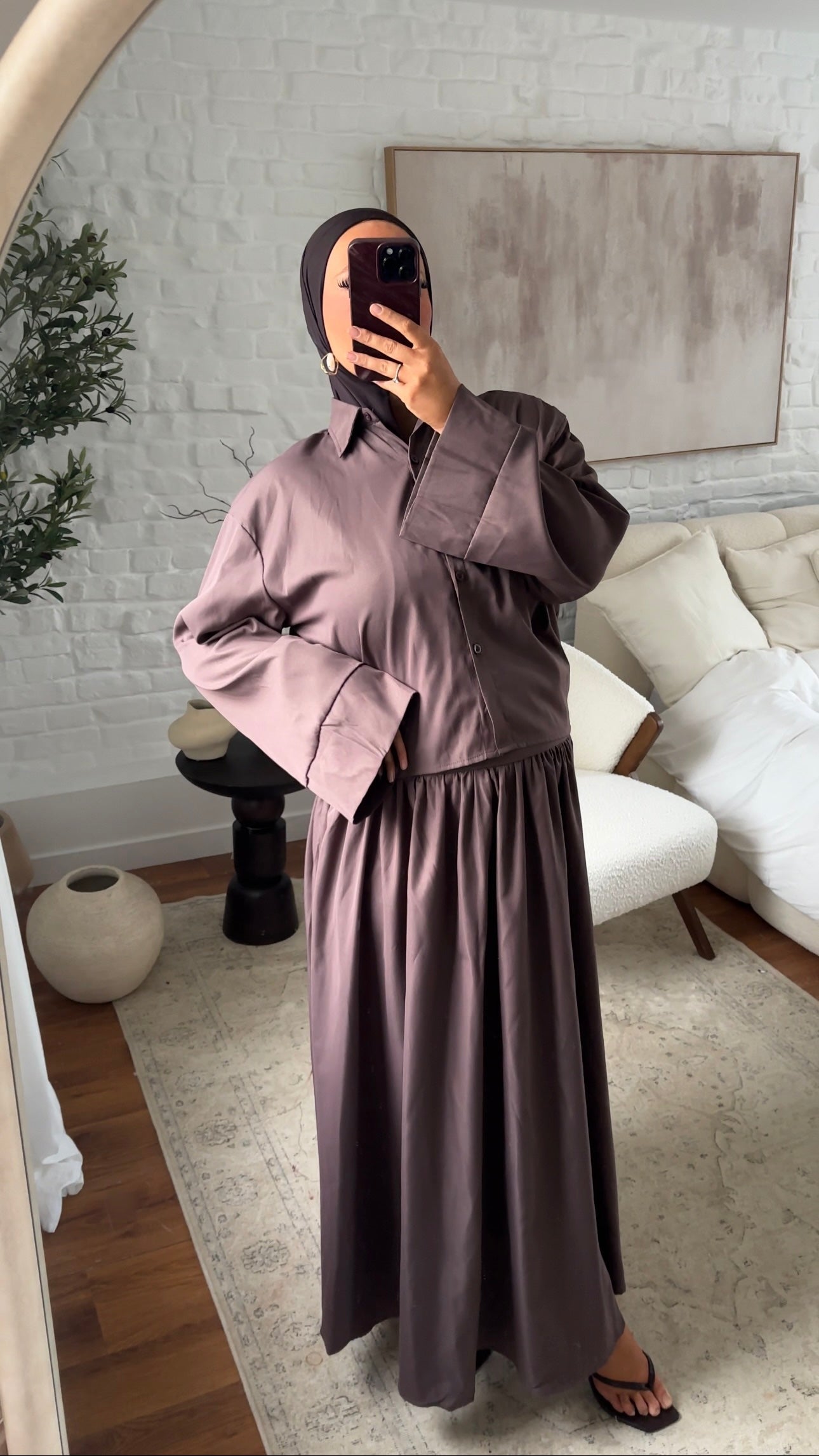 Jupe ultra longue | Aubergine