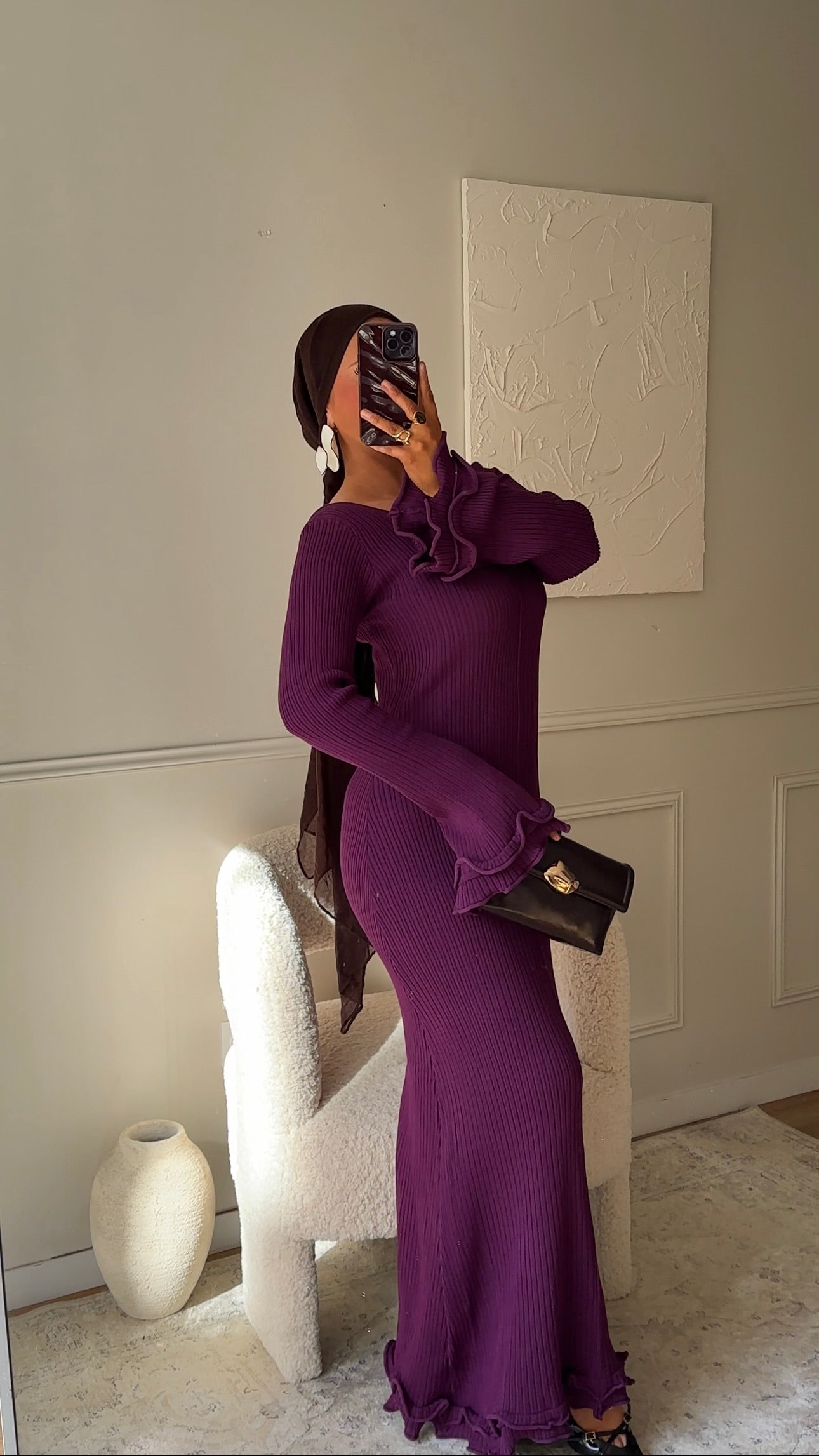 Robe longue HOMEN | Prune