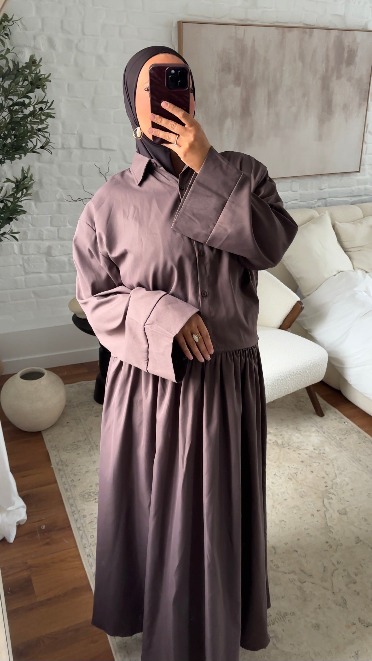 Jupe ultra longue | Aubergine
