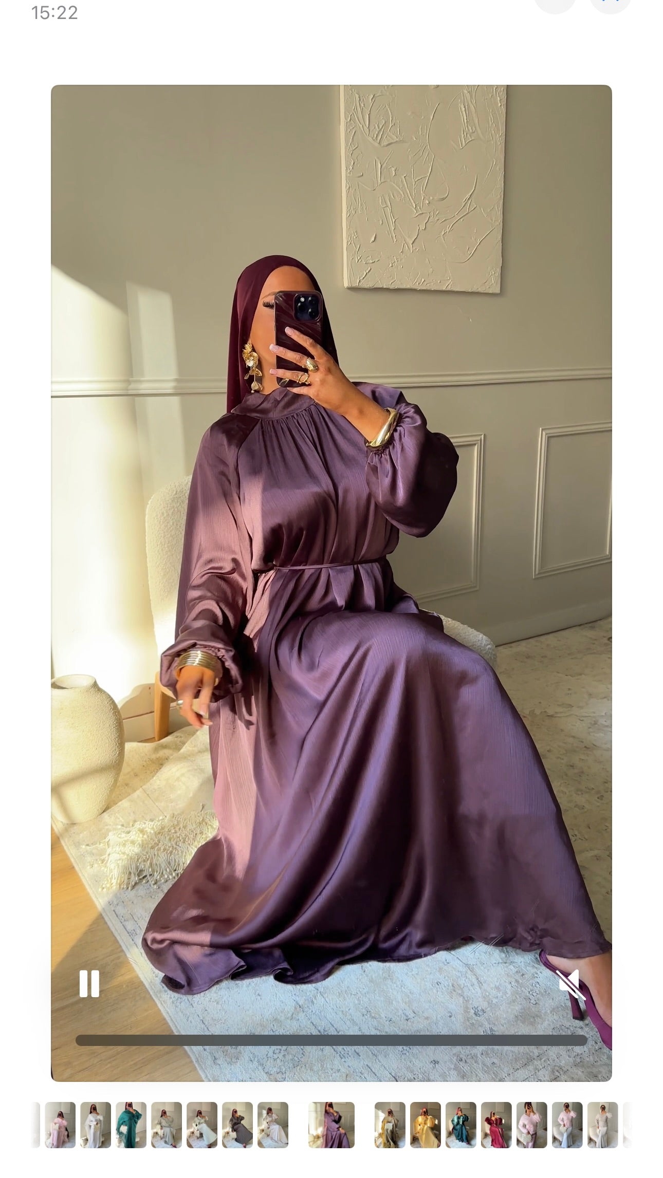Robe ultra longue satinée à ceinture | Violet
