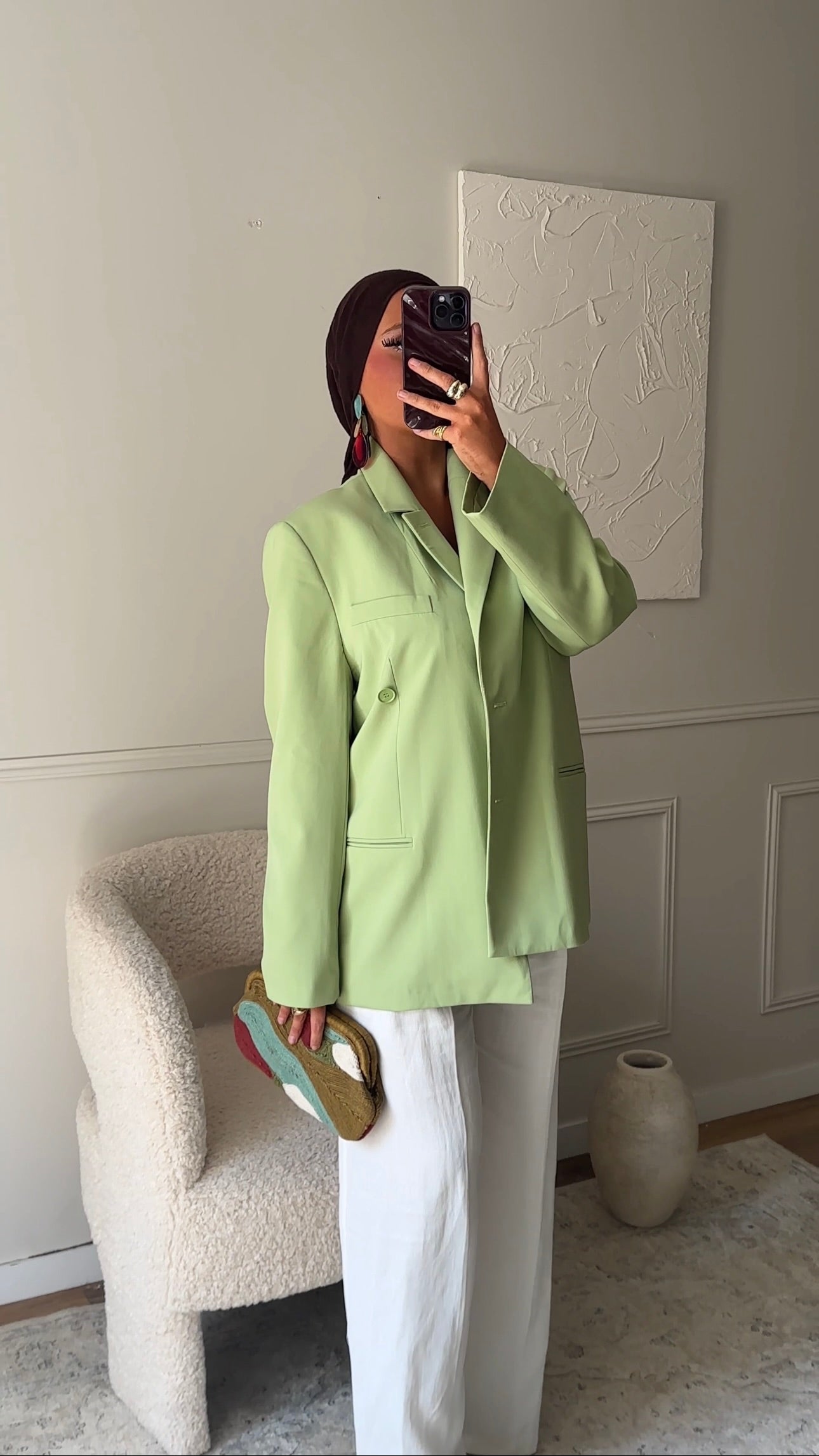Blazer haut de gamme ZAHRA | Vert pomme