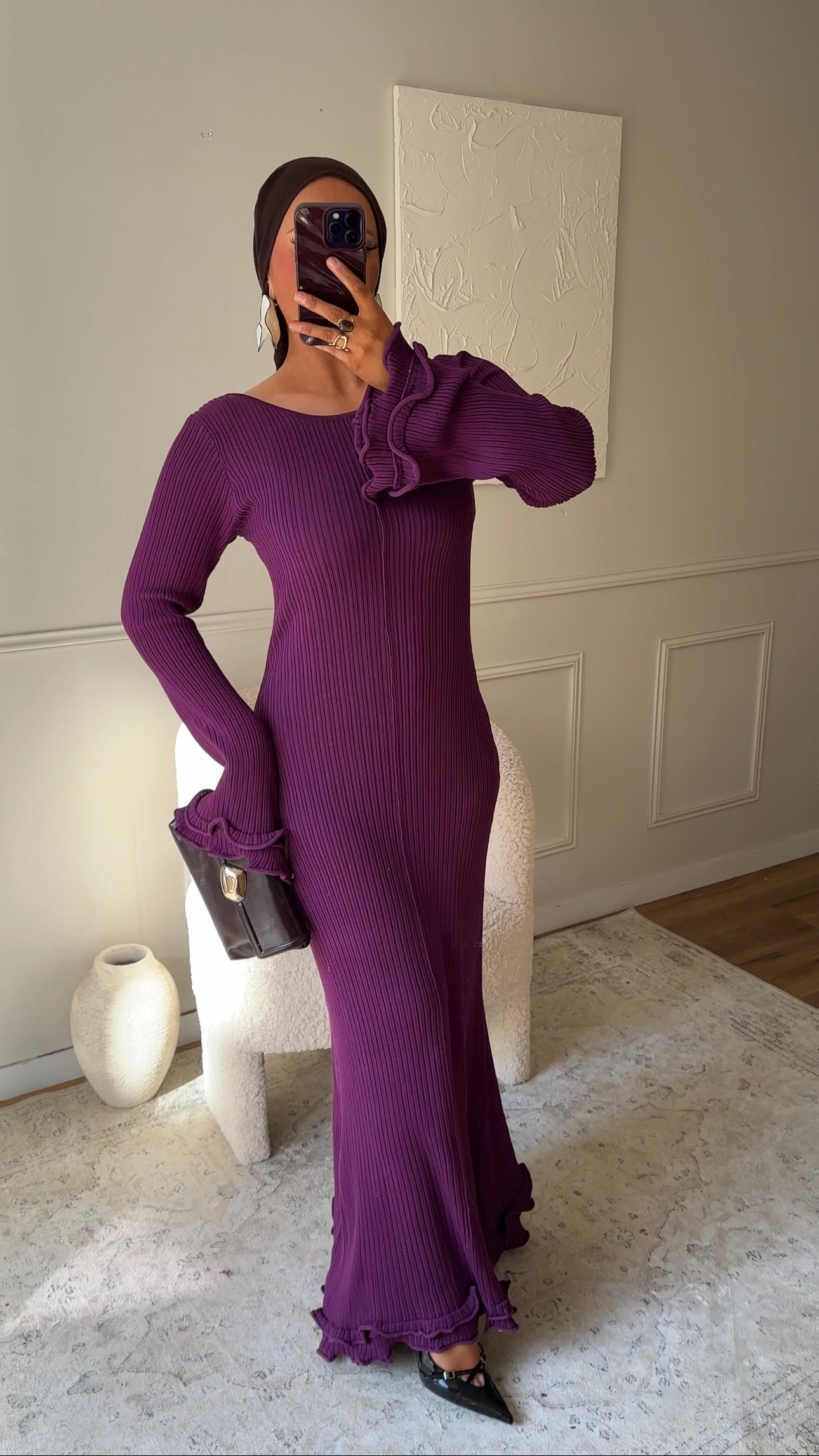 Robe longue HOMEN | Prune