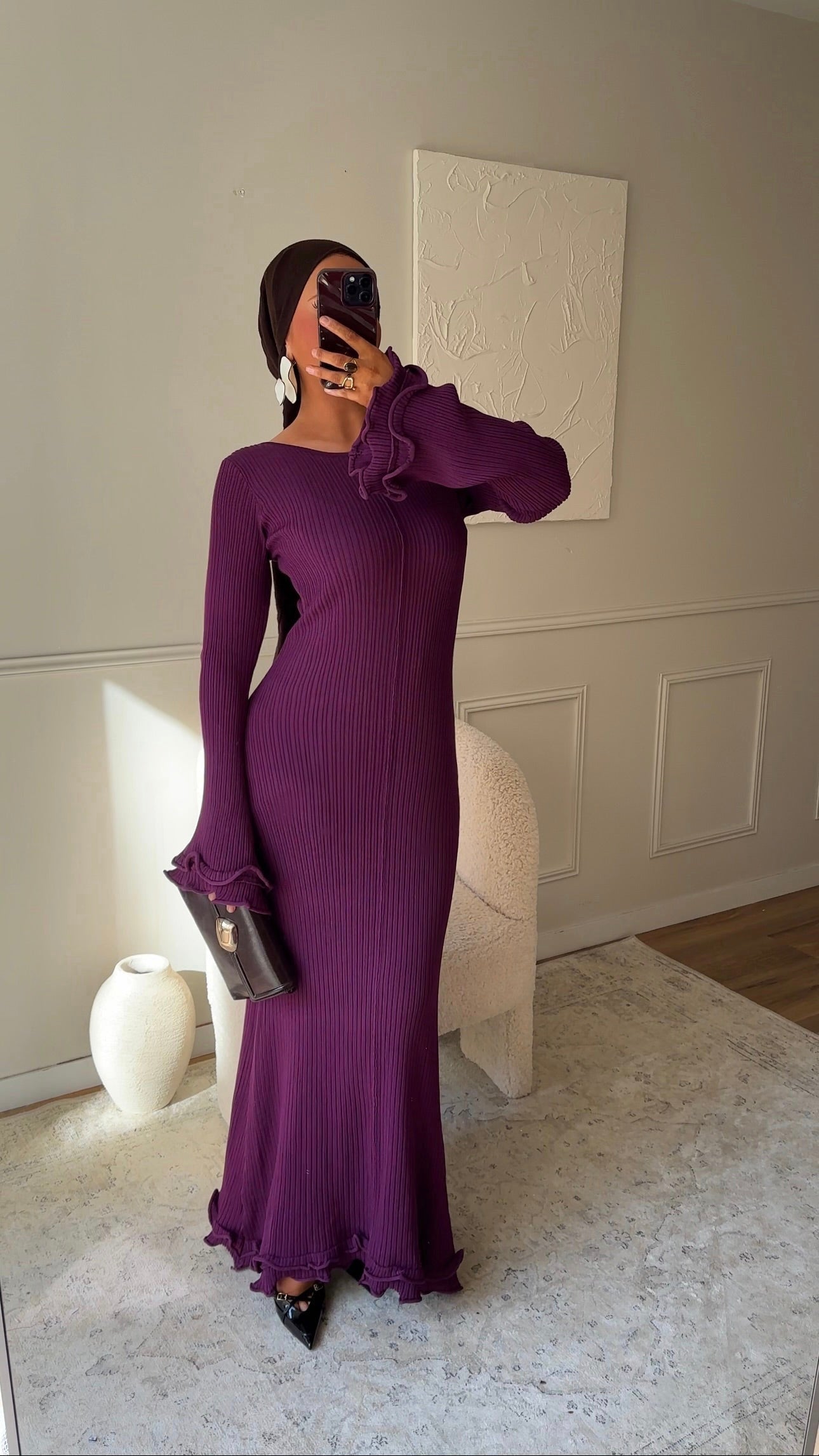 Robe longue HOMEN | Prune