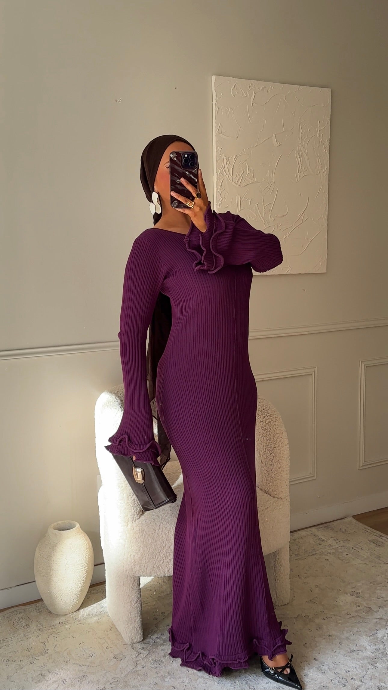 Robe longue HOMEN | Prune