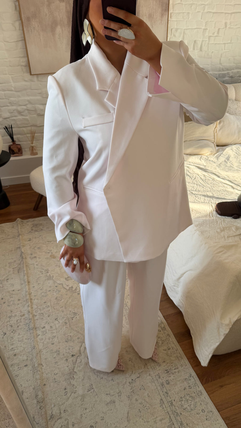 [GAMME PREMIUM] Pantalon ultra long | Rose pâle