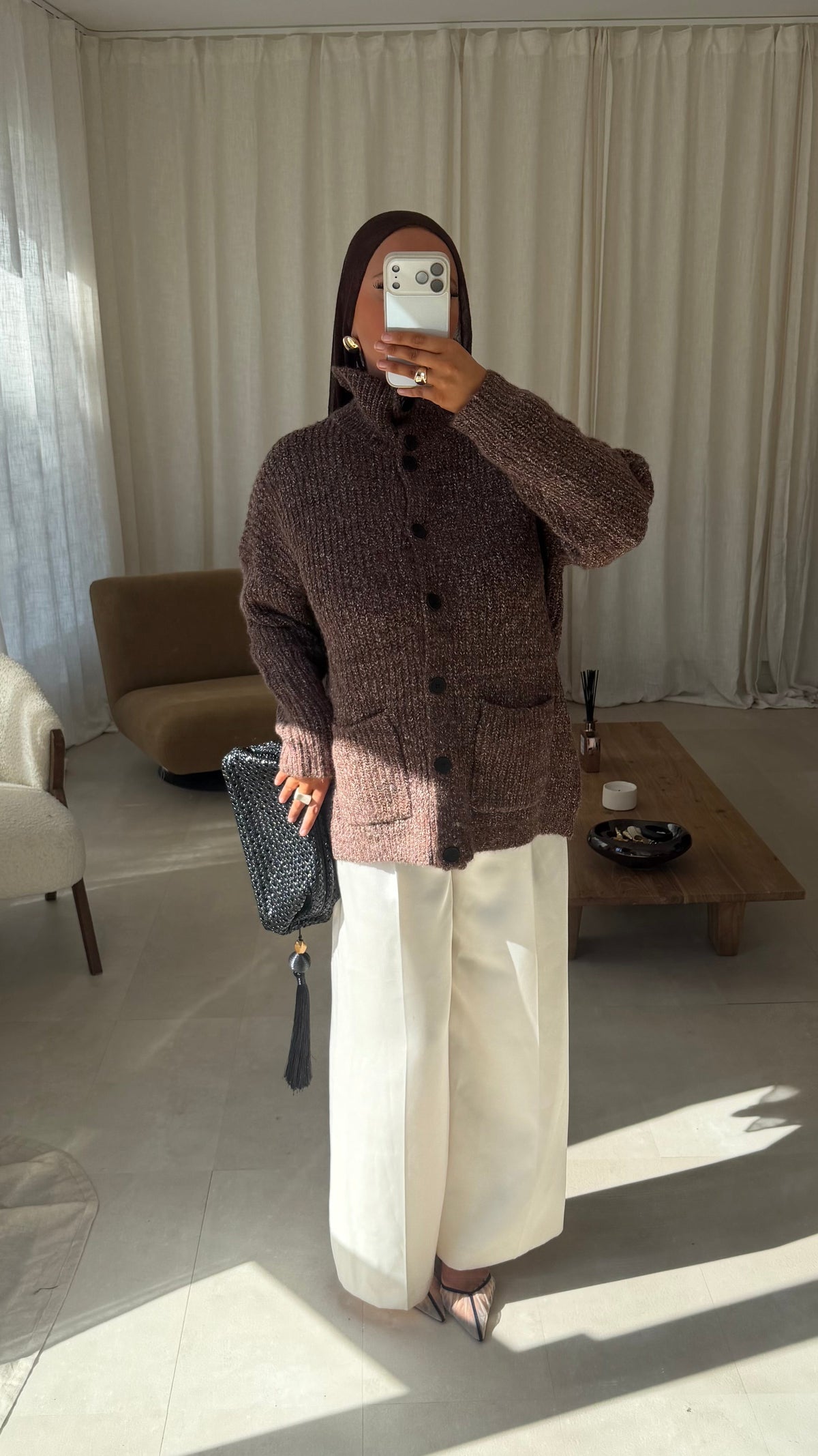 Gilet à boutons | Marron