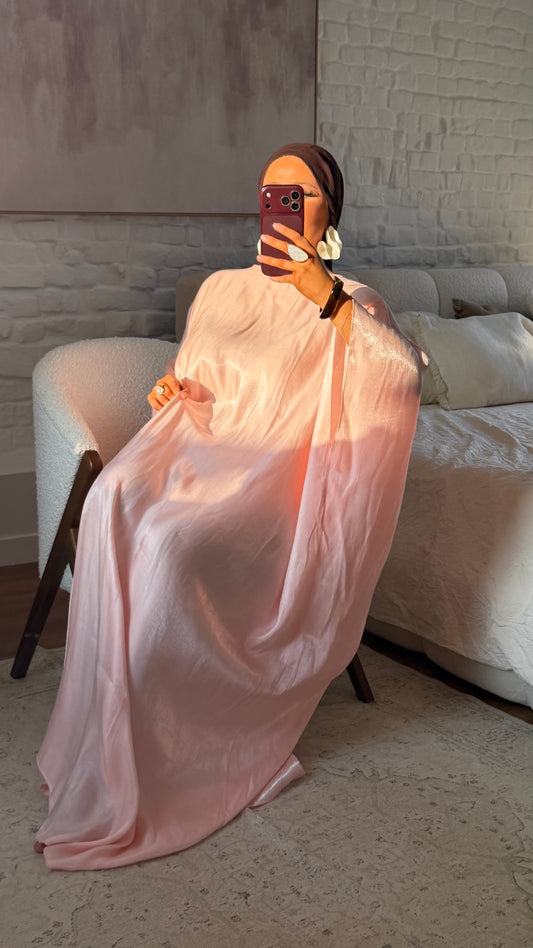 Robe MUSE ultra fluide | Rose poudrée