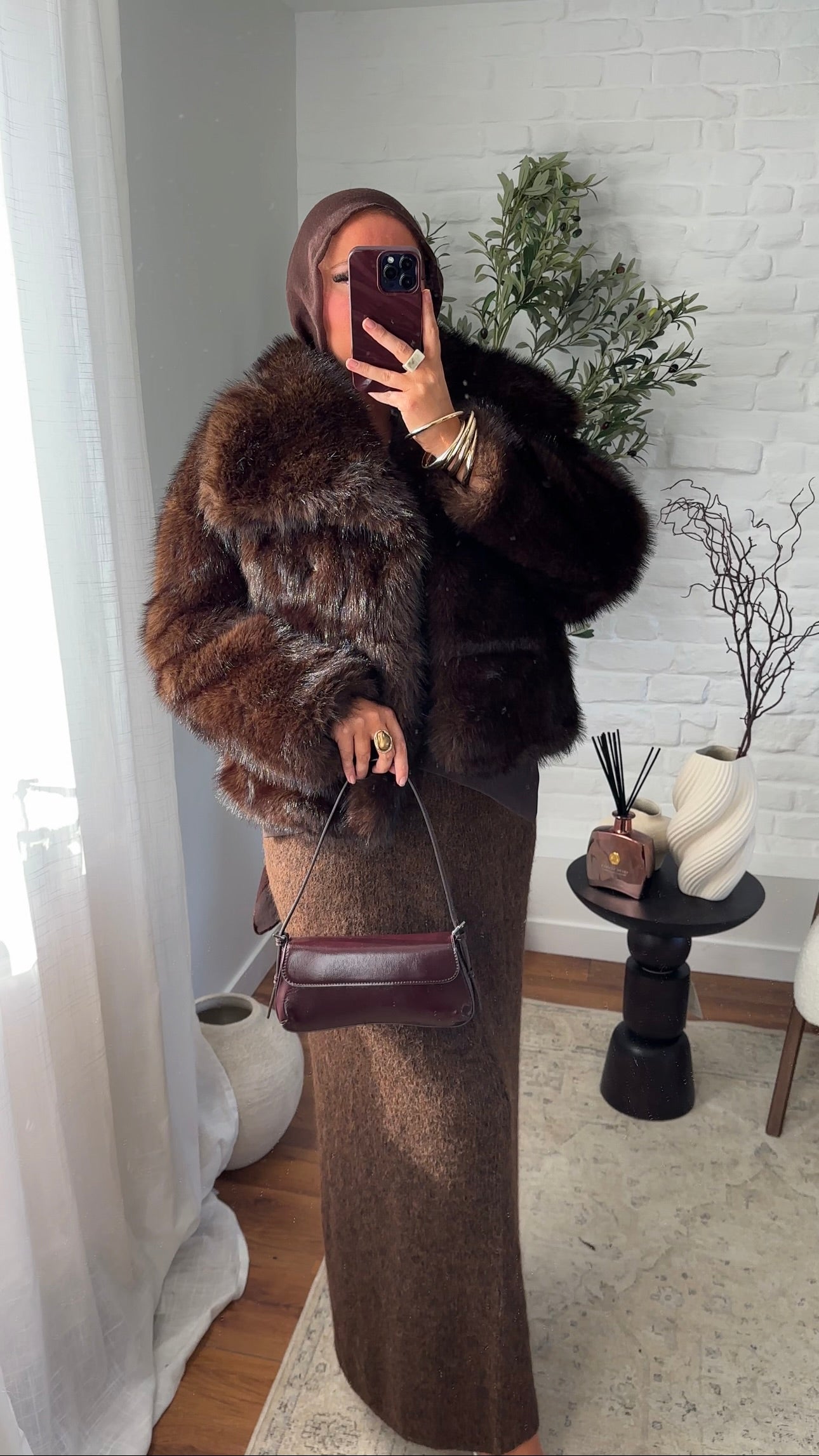 [GAMME PREMIUM] Fourrure mi longue haute qualité | Marron