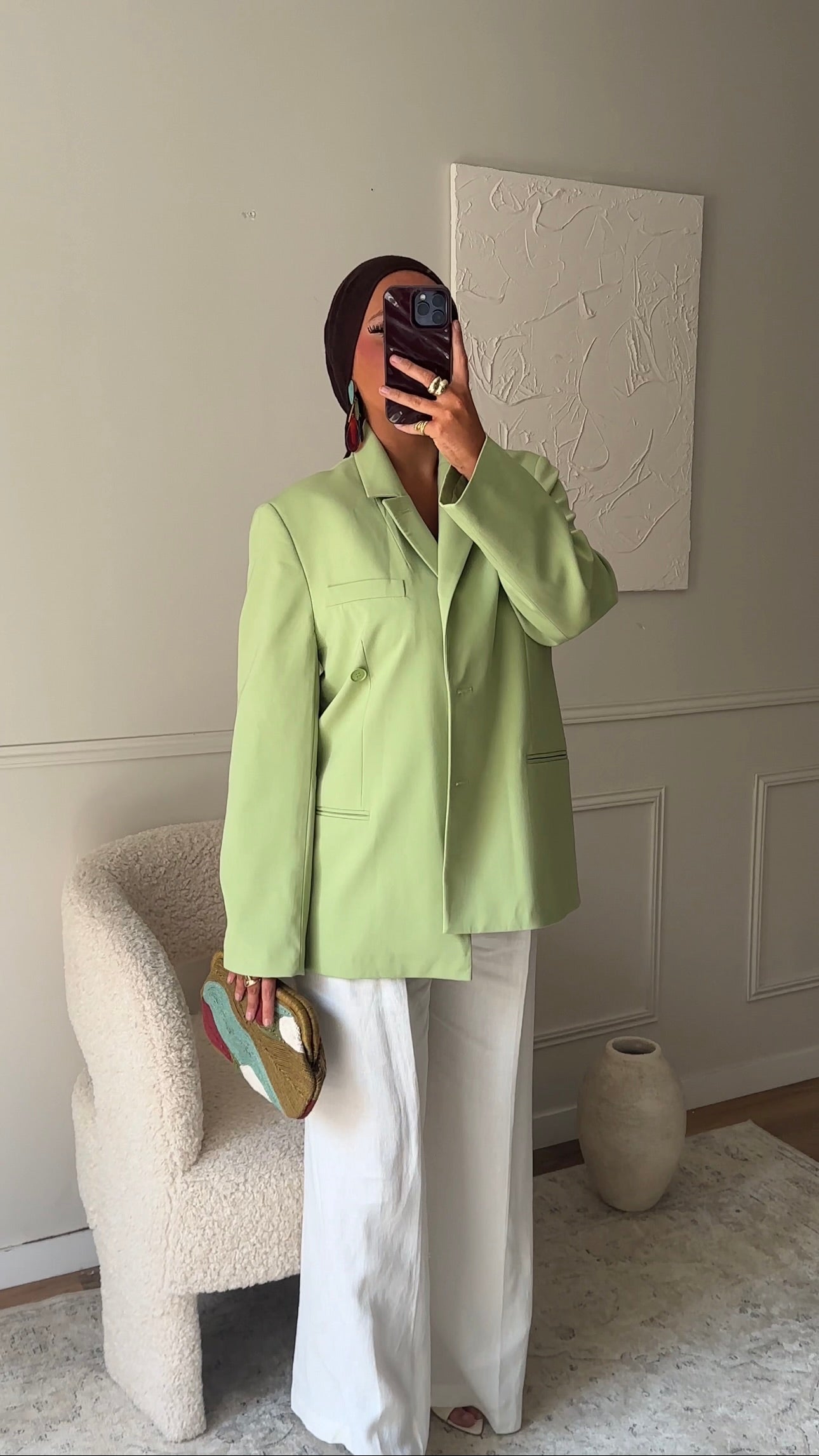 Blazer haut de gamme ZAHRA | Vert pomme