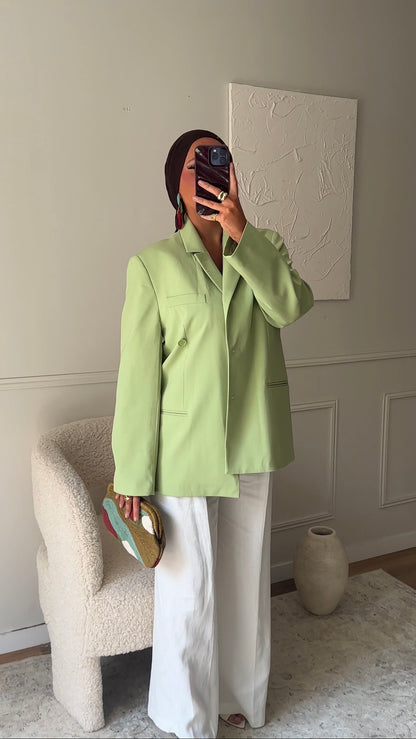 Blazer haut de gamme ZAHRA | Vert pomme