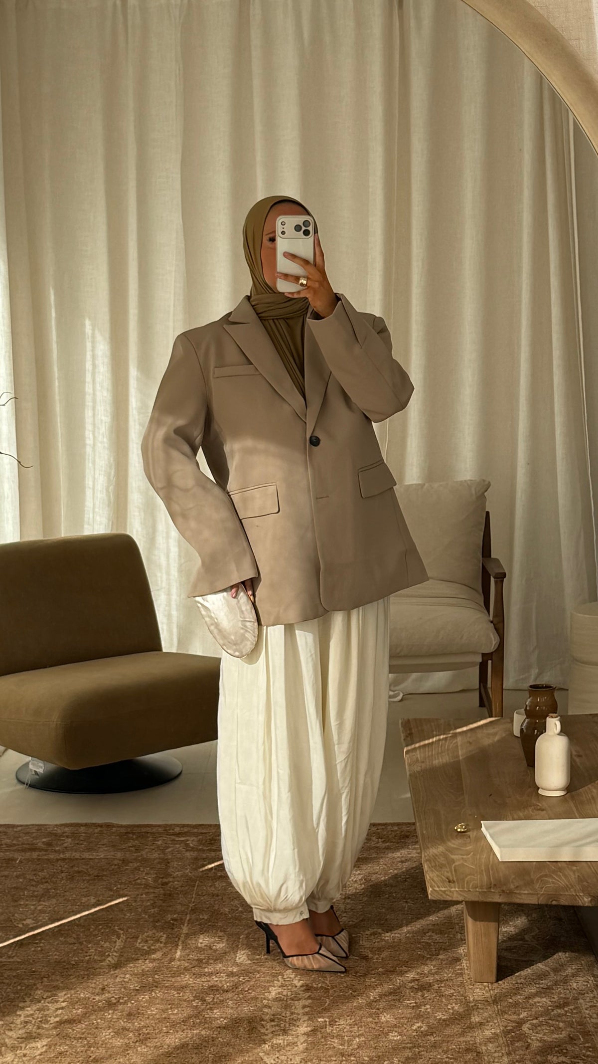 Blazer masculin ultra oversize | Beige