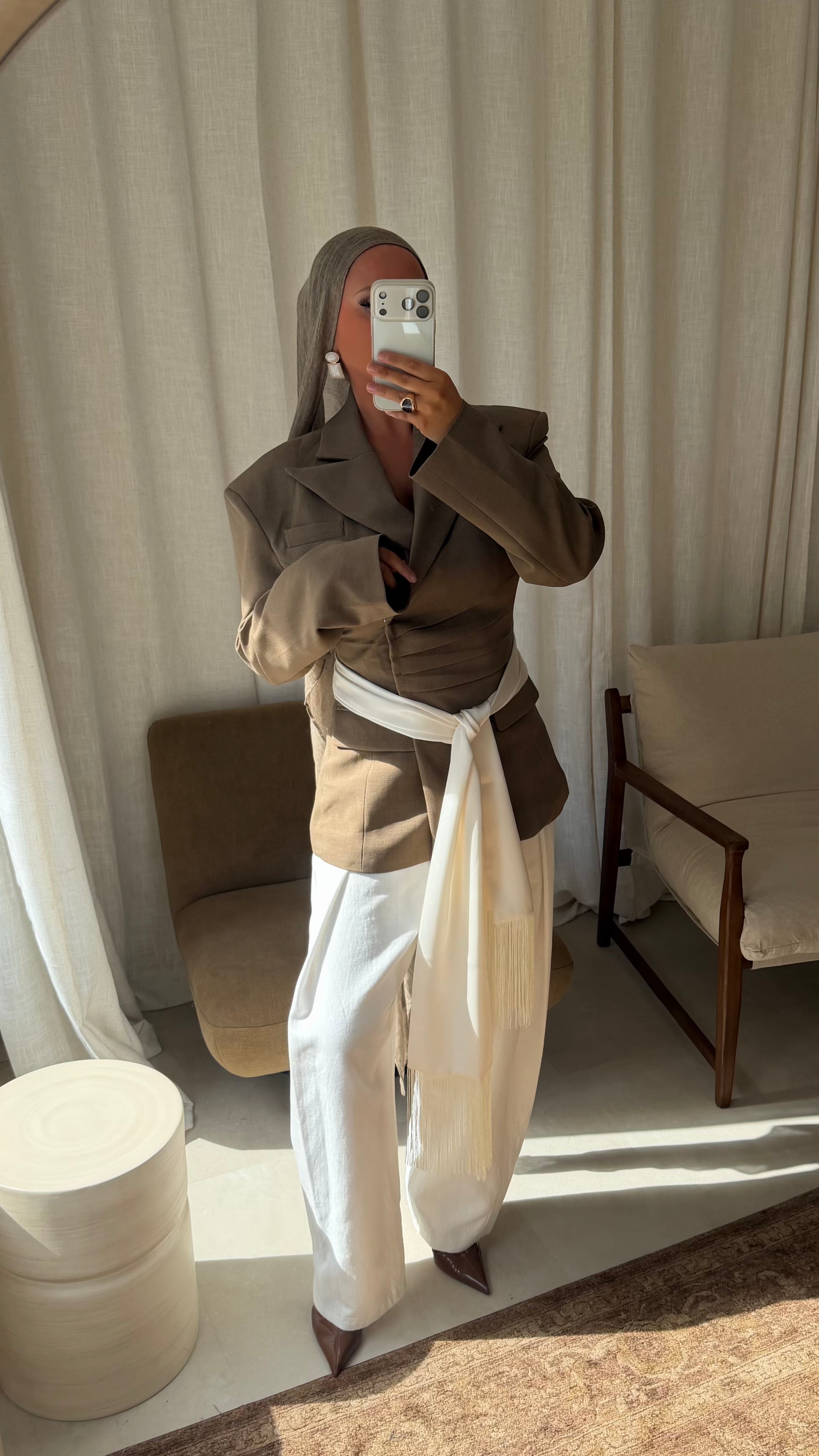 [GAMME PREMIUM] Blazer épais cintré | Camel