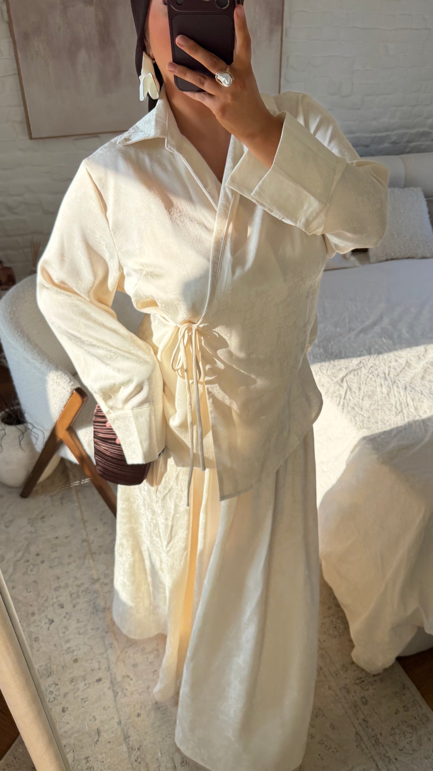 Ensemble ultra fluide à nouer | Beige