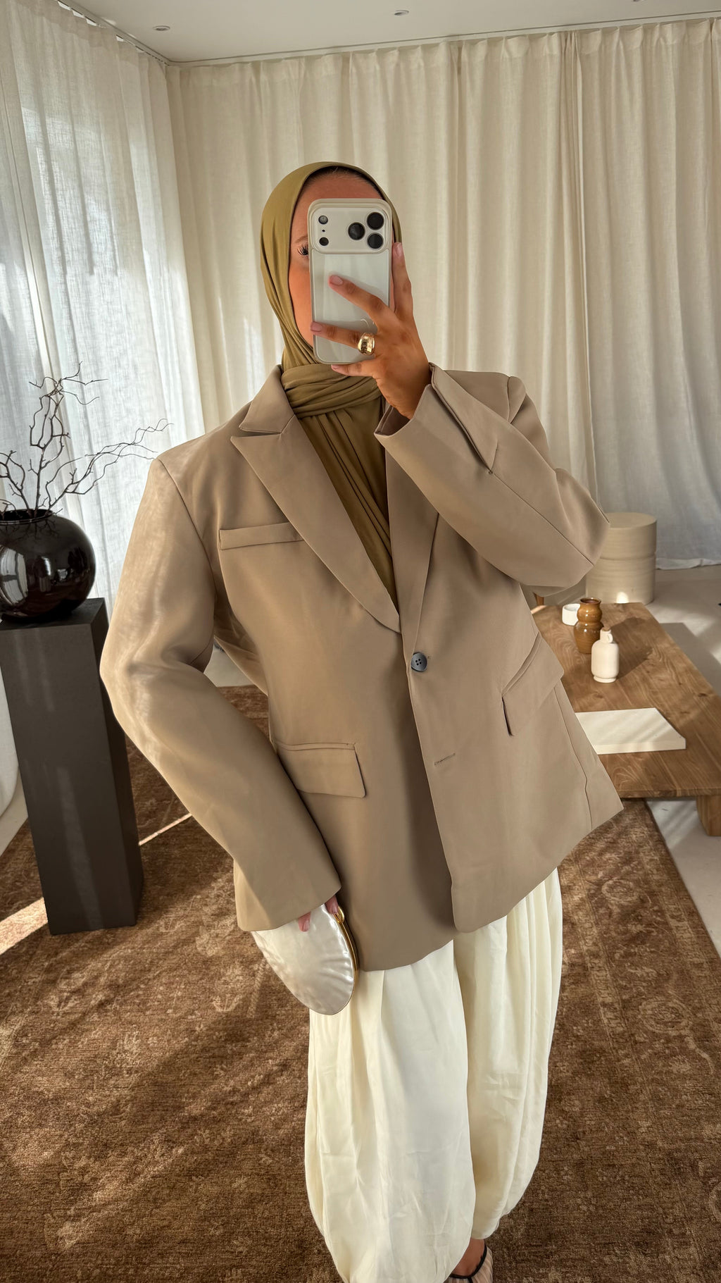 Blazer masculin ultra oversize | Beige