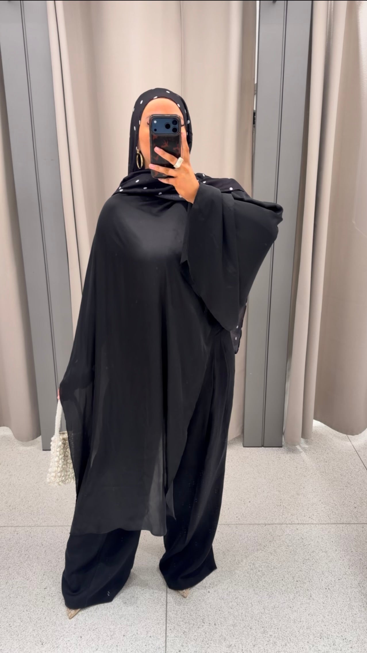 Cape ultra longue amovible | Noir