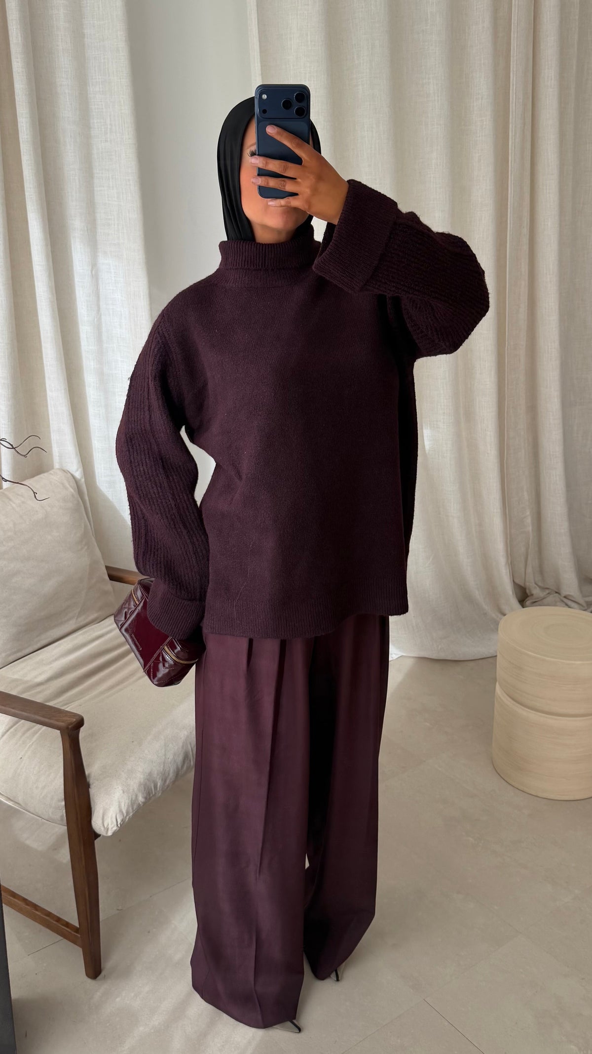 Pull long BREA | Bordeaux