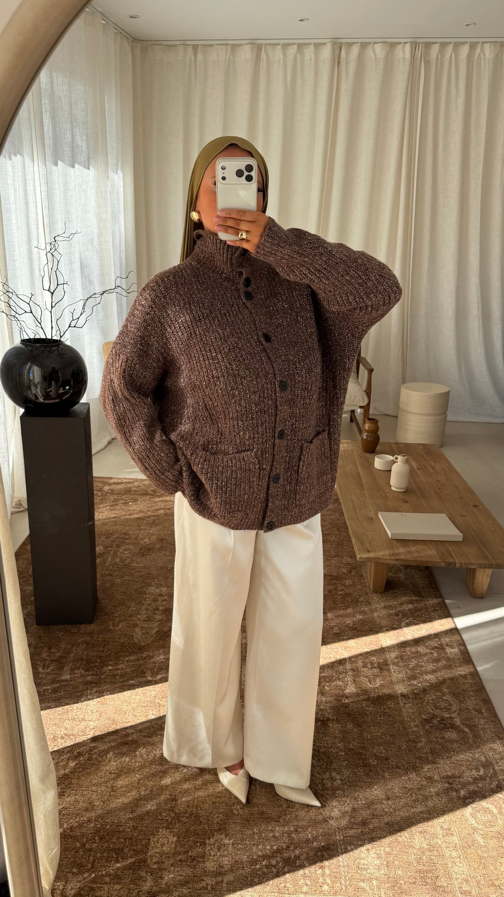 Gilet à boutons | Marron