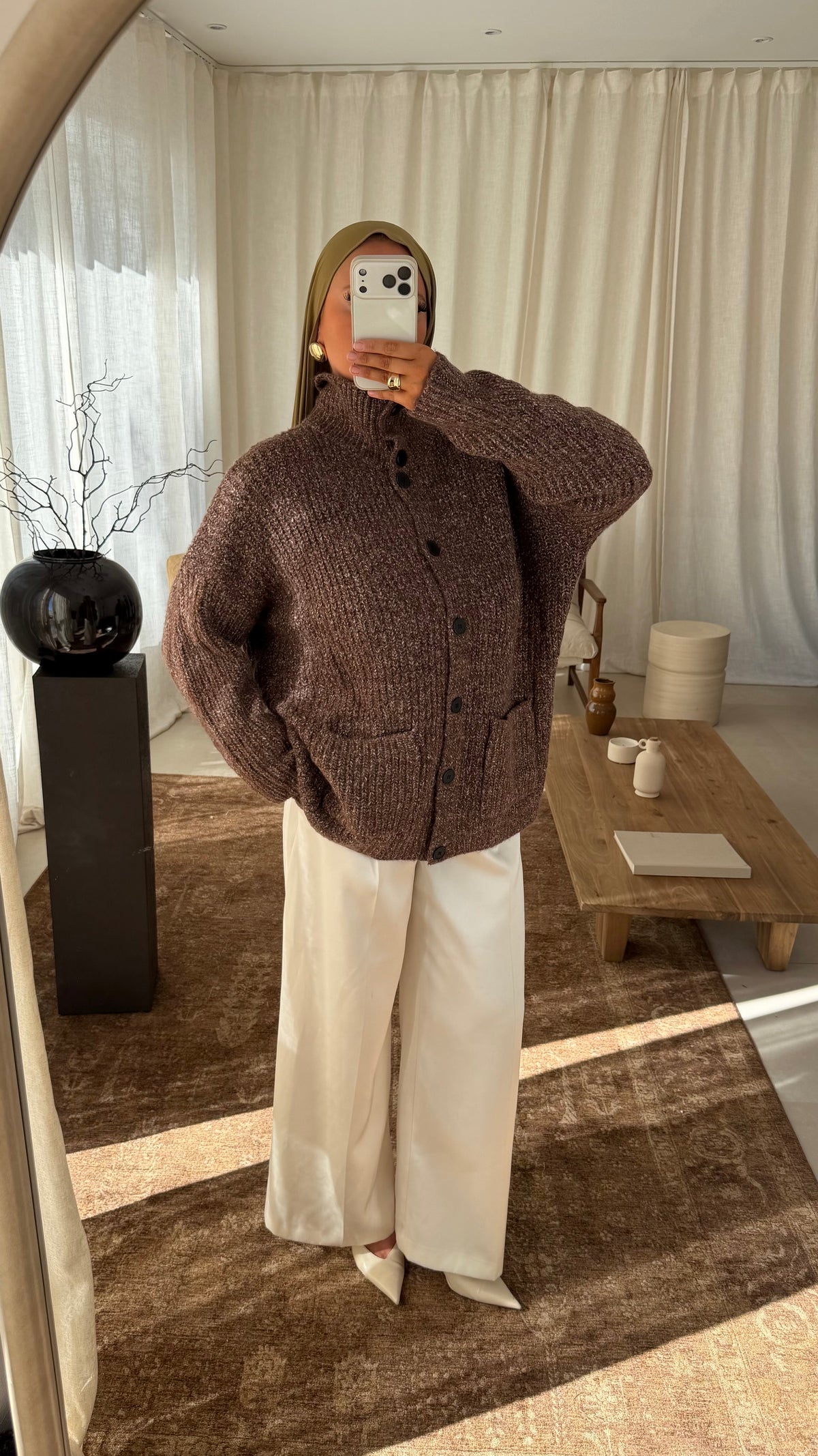 Gilet à boutons | Marron