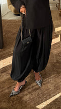 Pantalon ballon satiné JAPANI | Noir