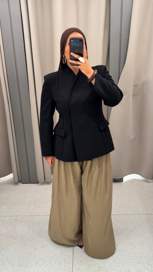 Pantalon ultra fluide et évasé | Taupe