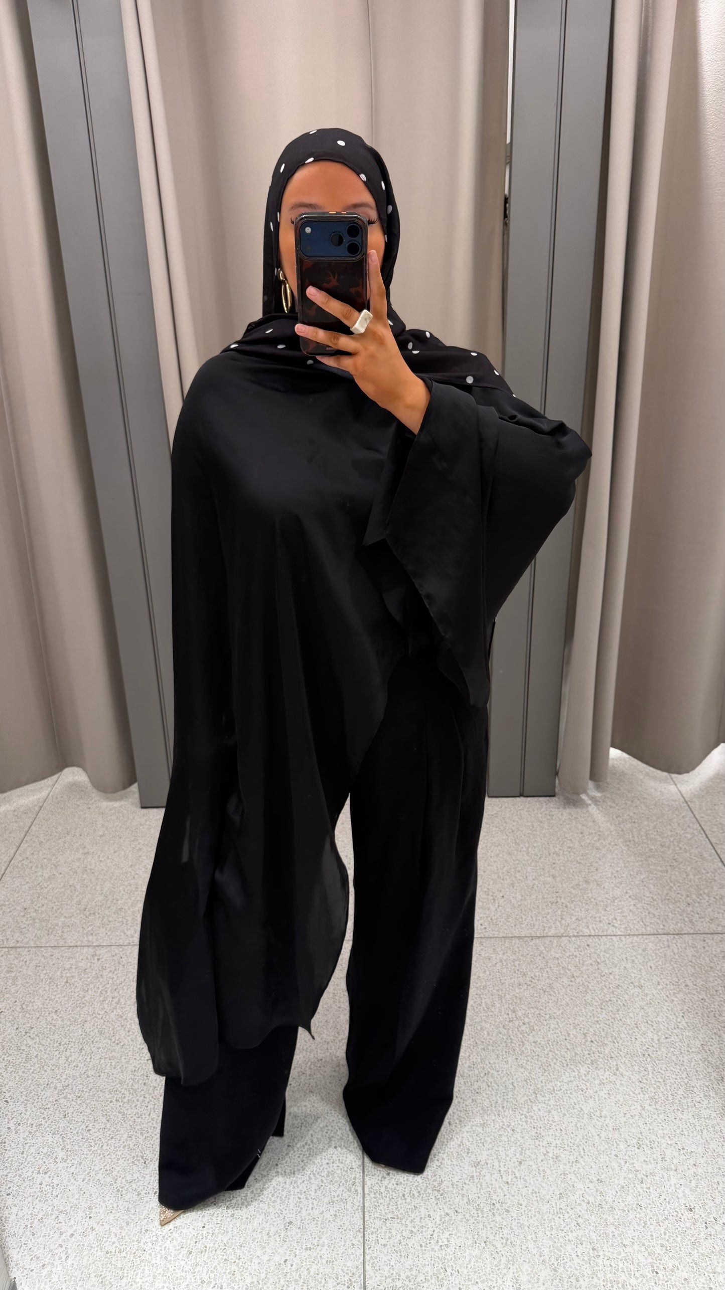 Cape ultra longue amovible | Noir