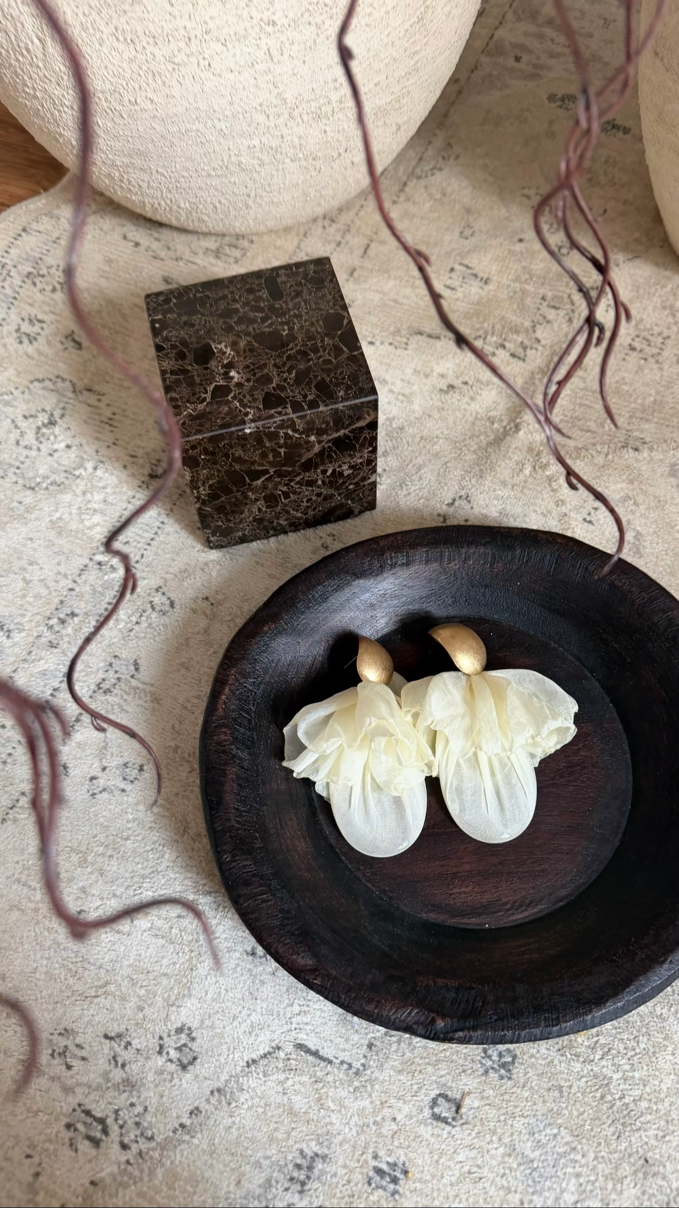 Boucles d'oreilles | Crème