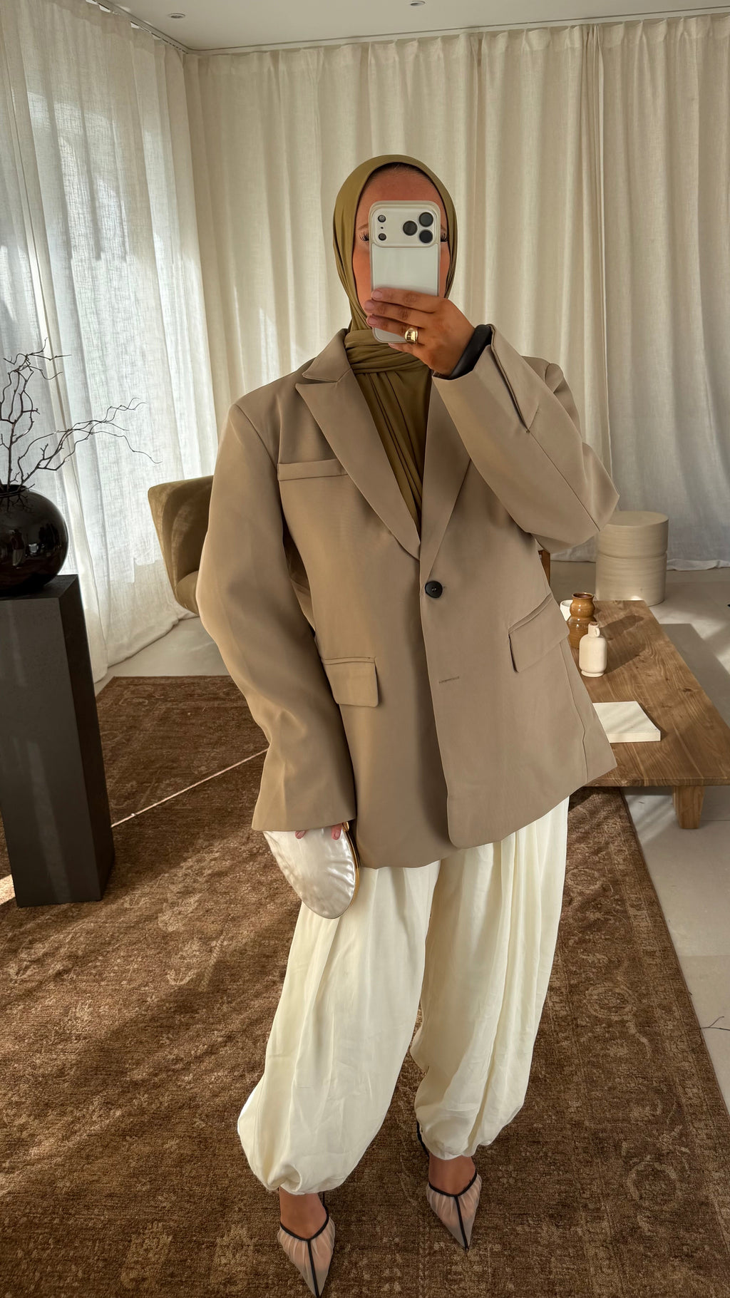 Blazer masculin ultra oversize | Beige