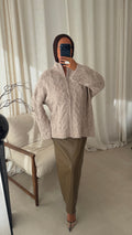 Pull long ultra doux torsadé SAMARIA | Beige