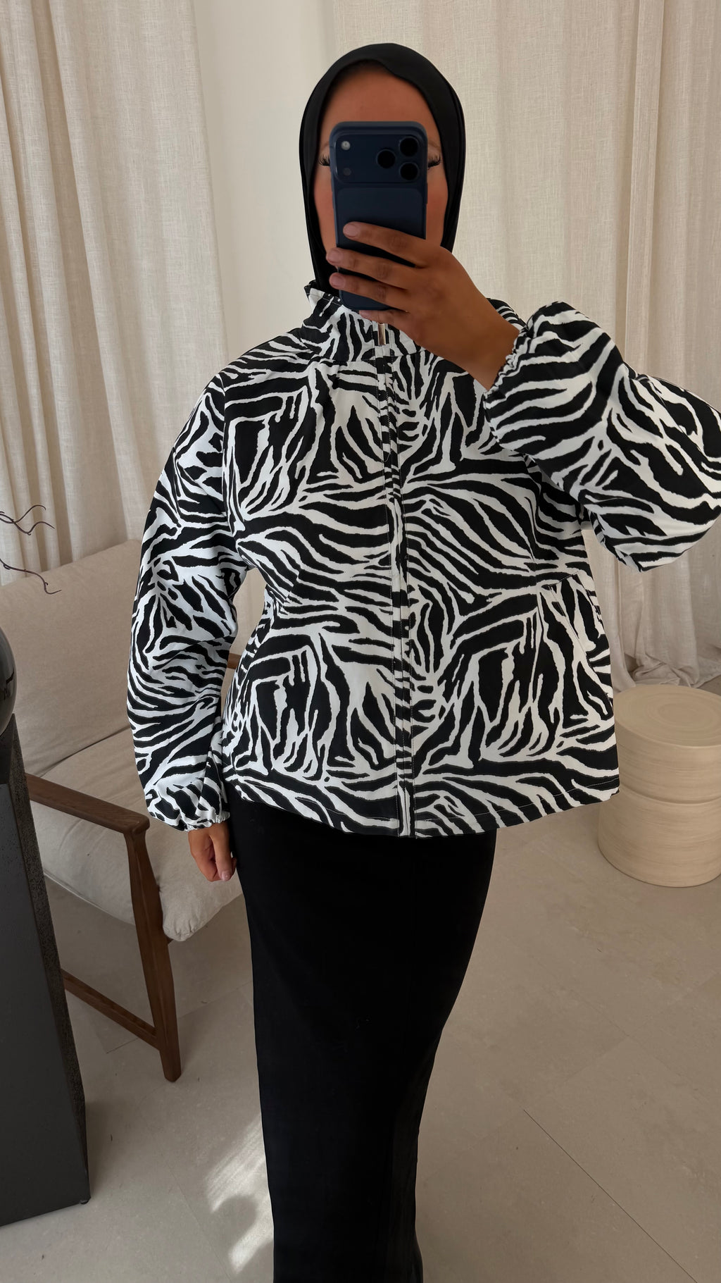 [GAMME LUXE] Veste bomber zébrée