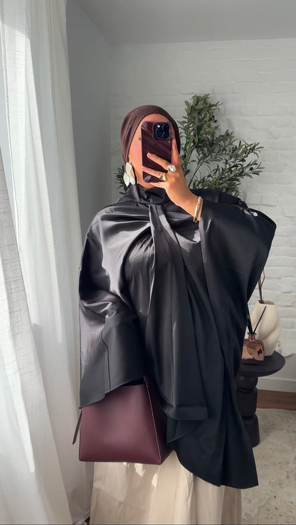 Jupe ultra longue évasée stretch | Beige
