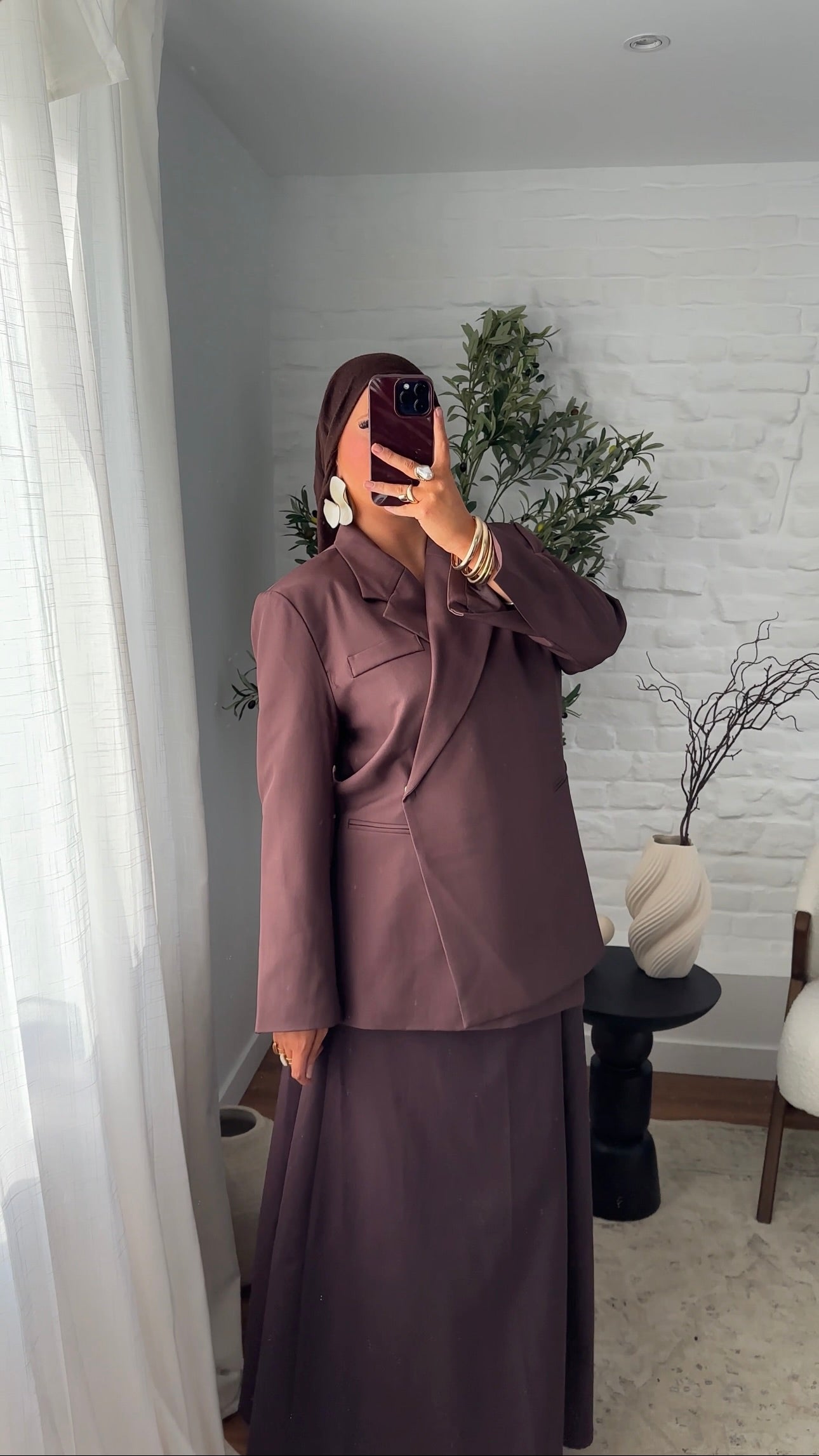 [GAMME PREMIUM] Blazer cache cœur oversize | Prune