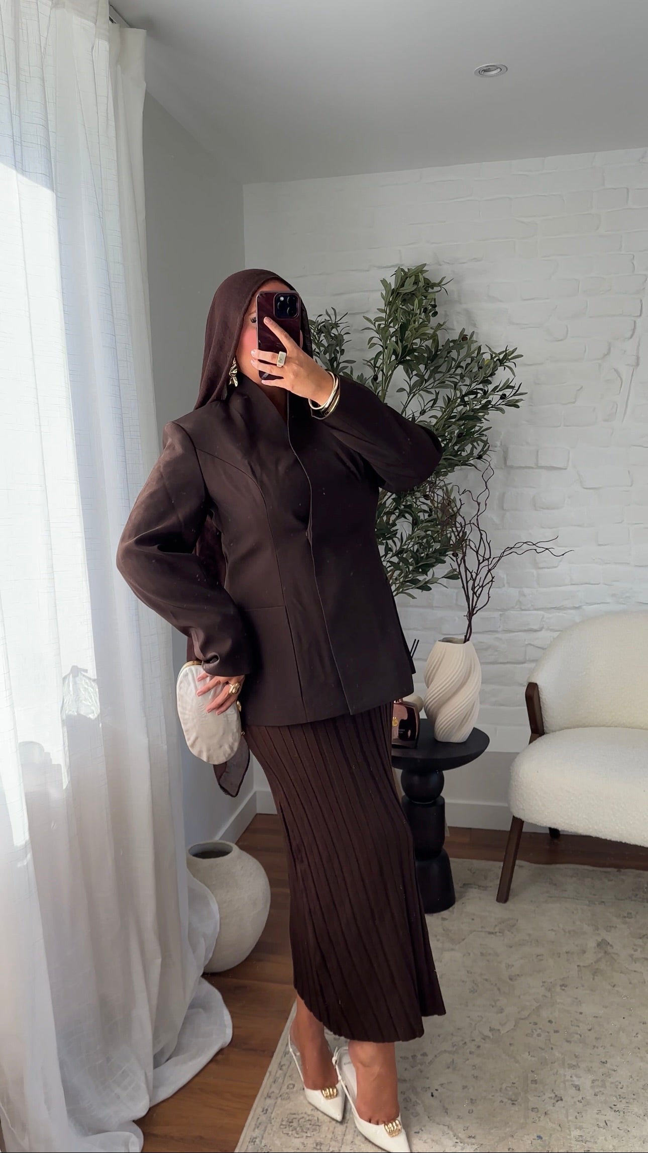 [CRÉATION] Blazer ultra cintré épais | Marron