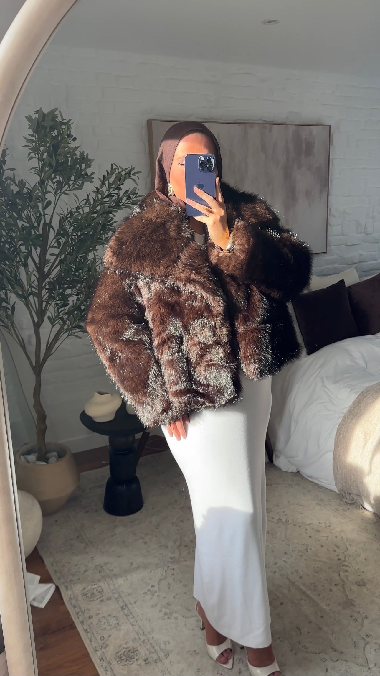 [GAMME PREMIUM] Fourrure mi longue haute qualité | Marron