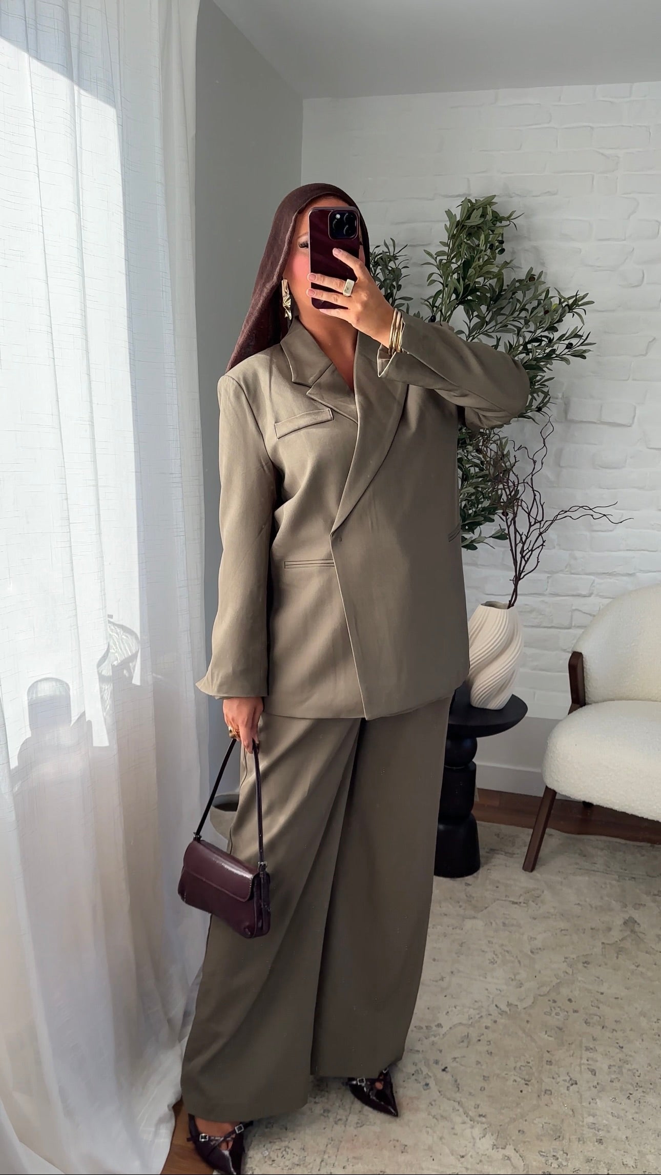 [GAMME PREMIUM] Blazer cache cœur oversize | Kaki