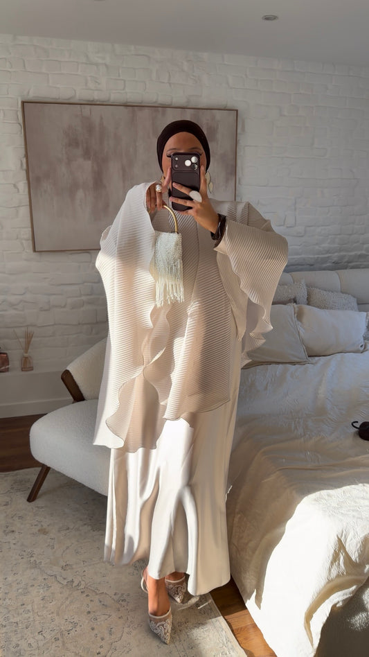 Ensemble IRIS avec haut à volants | Beige