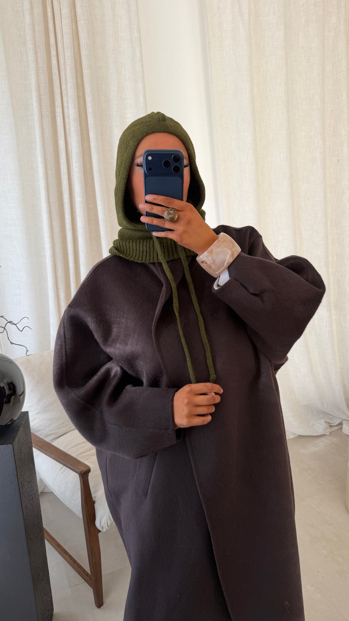 [GAMME PREMIUM] Cagoule en maille | Kaki