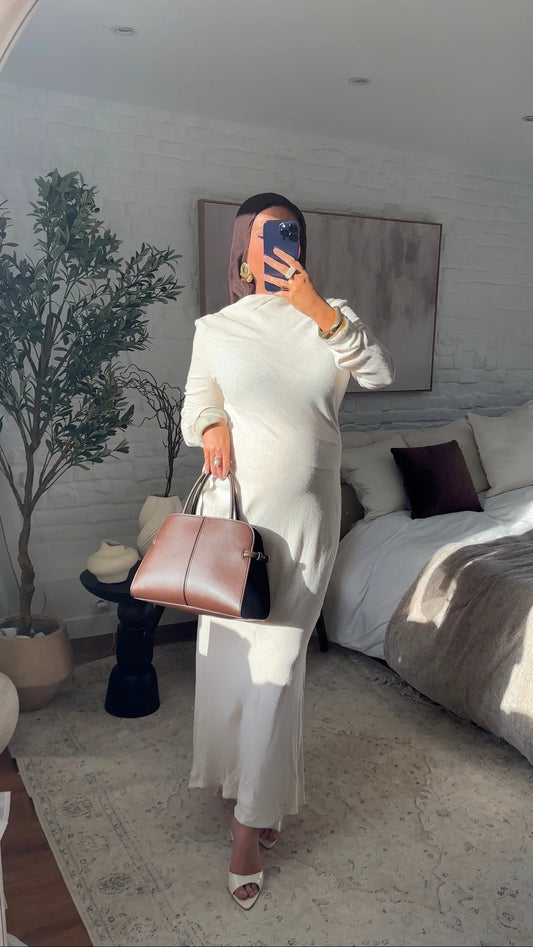 [CRÉATION] Robe longue en lin JENNAH | Crème