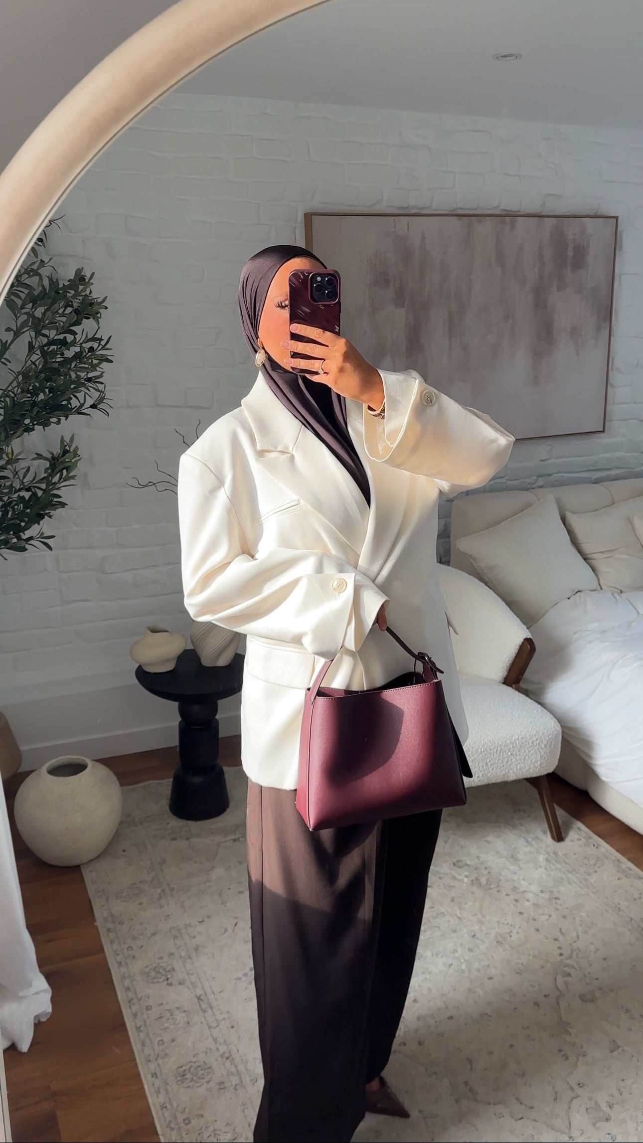 [GAMME PREMIUM] Blazer cache cœur oversize à boutonnage | Écru