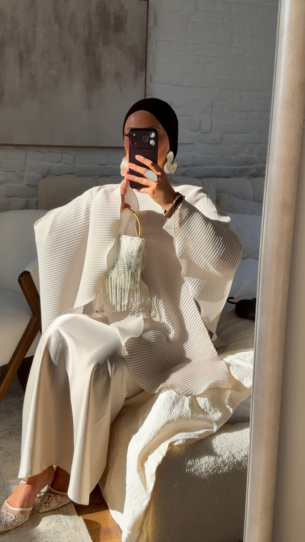 Ensemble IRIS avec haut à volants | Beige