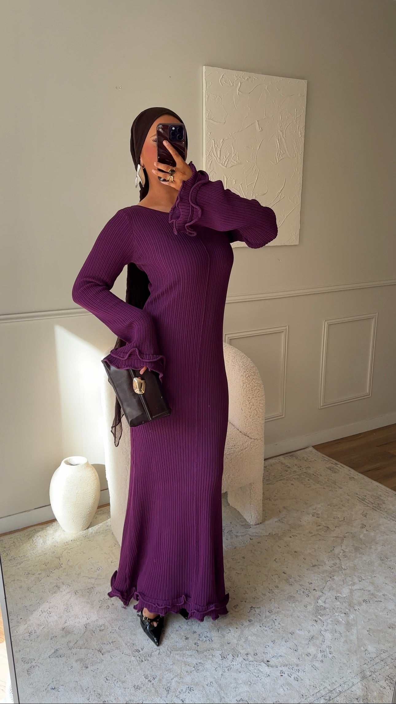 Robe longue HOMEN | Prune