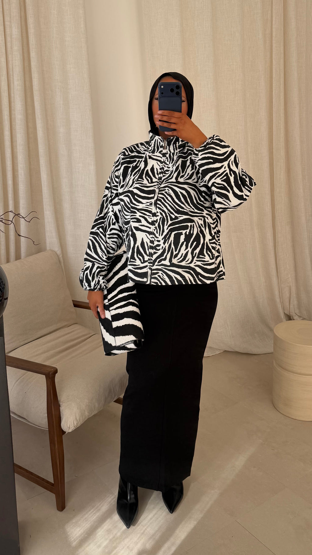 [GAMME LUXE] Veste bomber zébrée