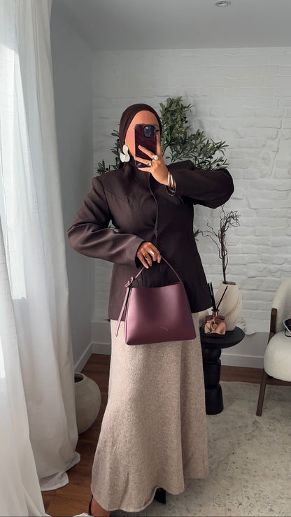 [CRÉATION] Blazer ultra cintré épais | Marron