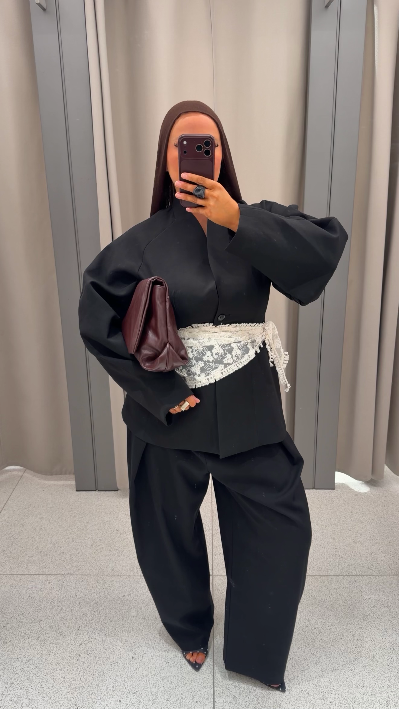 [GAMME PREMIUM] Blazer à manches bouffantes | Noir