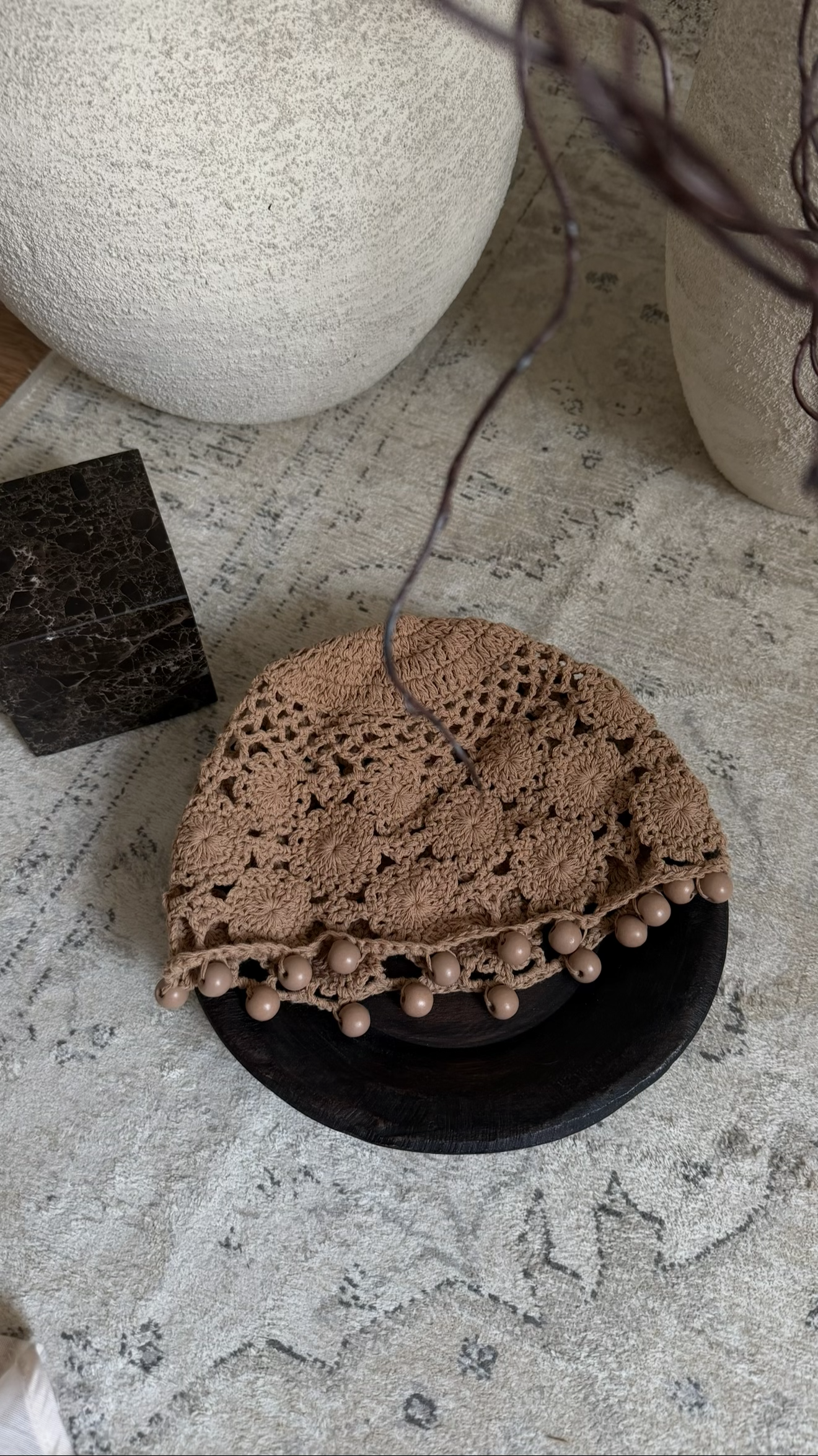 Bonnet en crochet | Marron