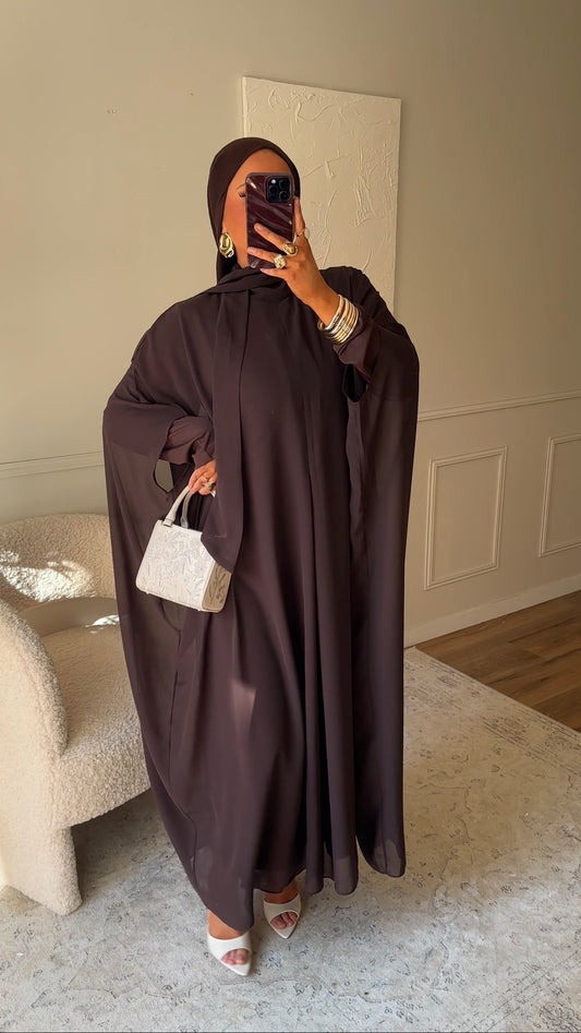 [CRÉATION] Cape transparente WAELIA | Marron