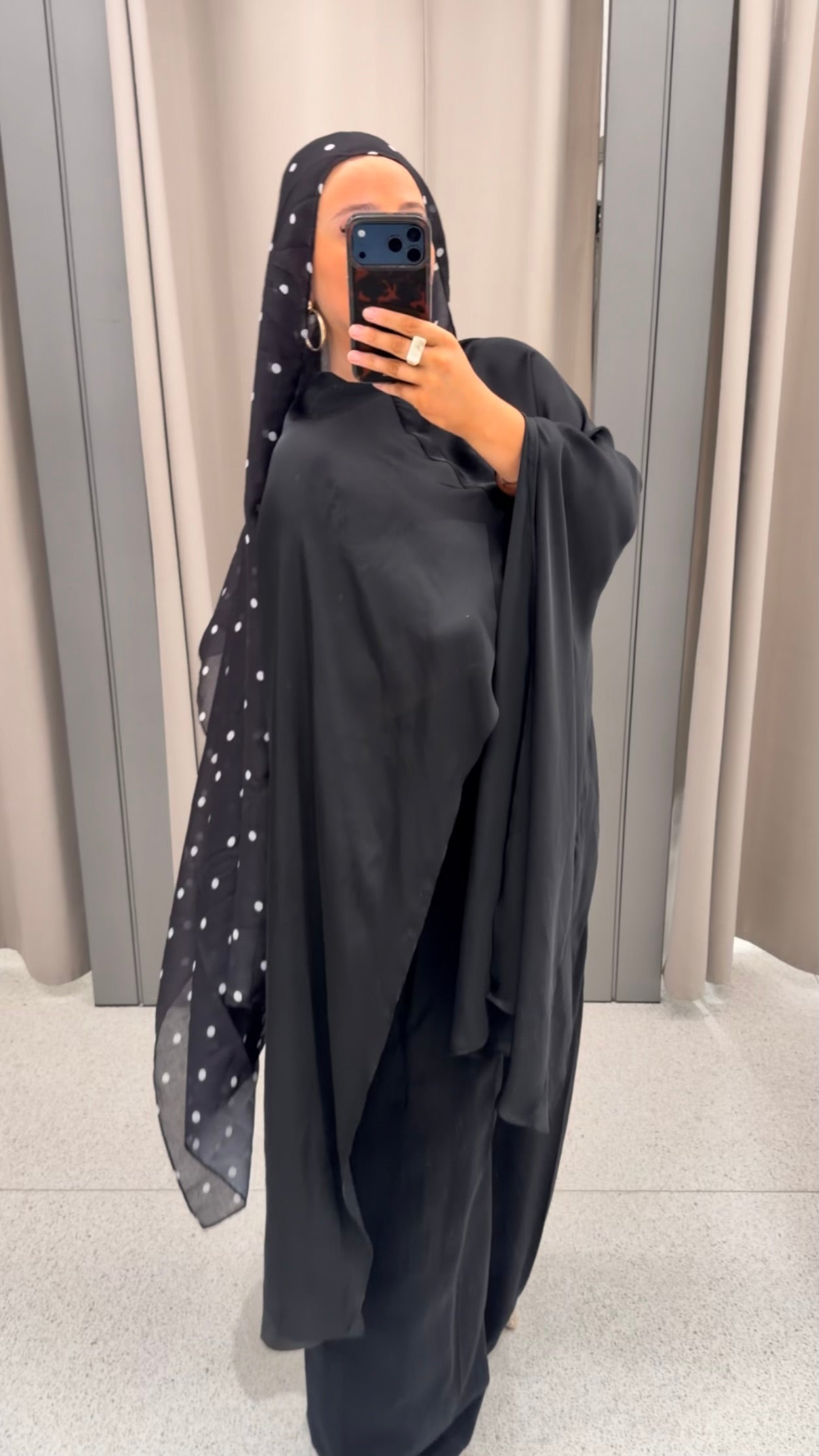 Cape ultra longue amovible | Noir