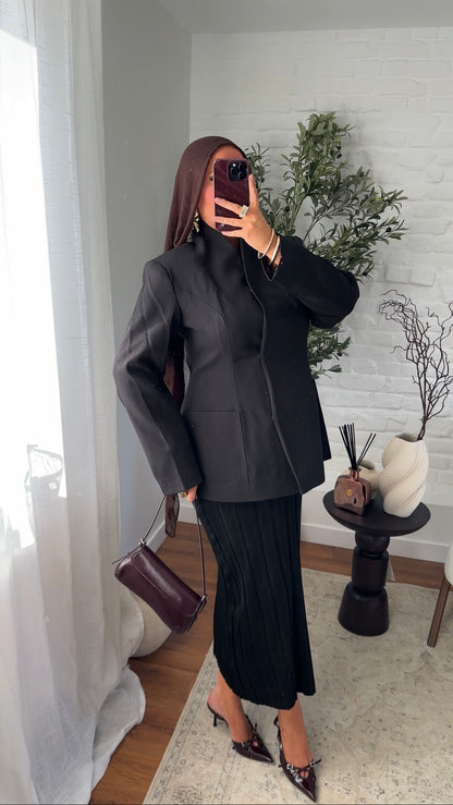 [CRÉATION] Blazer ultra cintré épais | Noir