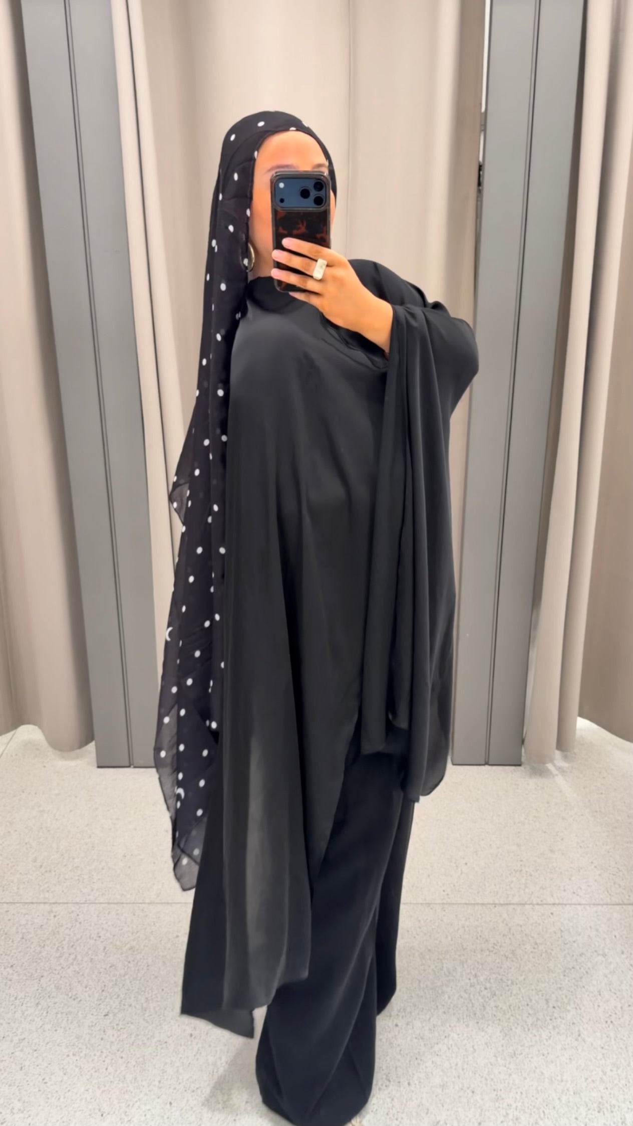 Cape ultra longue amovible | Noir