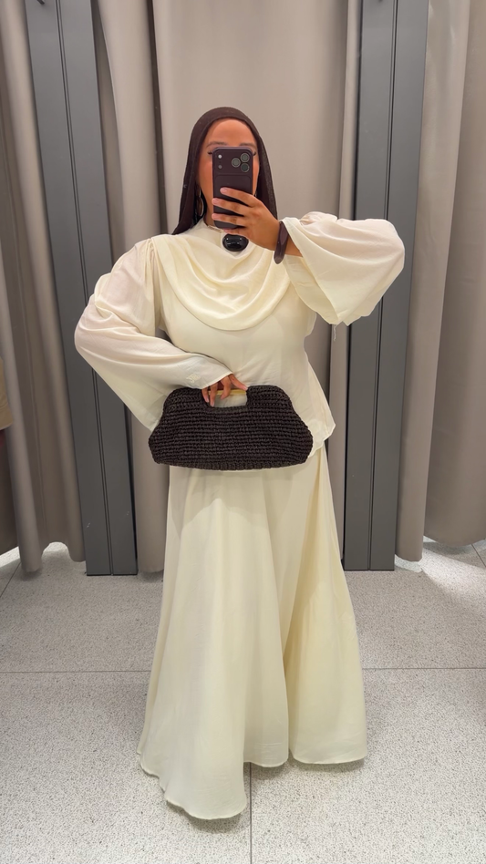 Set deux pièces à jupe longue AYLEEN | Taupe